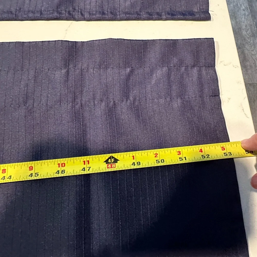 2 navy blue valances great condition